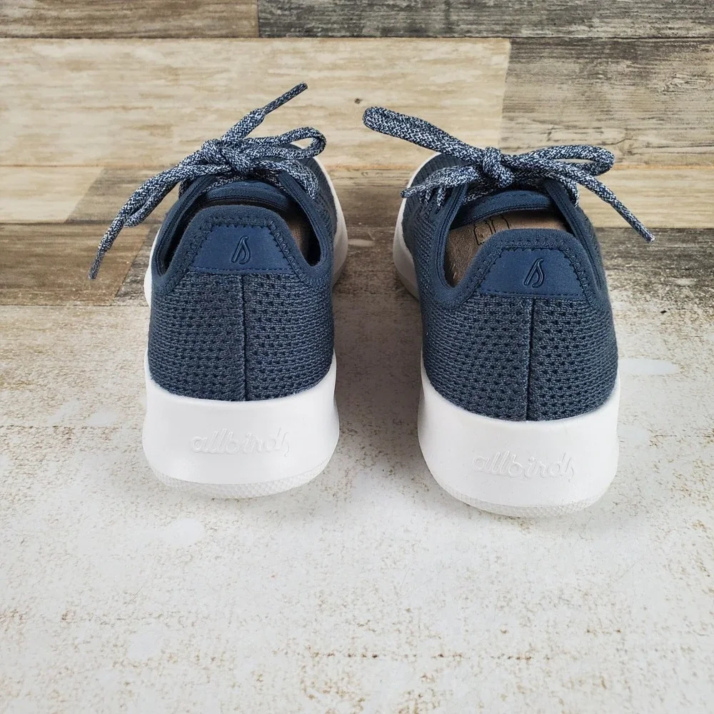 Allbirds Tree Runner Womens Shoes Sz 5 Running Kauri Navy Knit Lace Up Sneakers